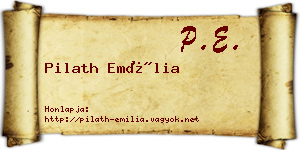Pilath Emília névjegykártya